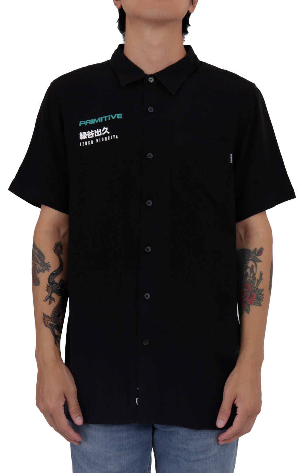 Primitive x My Hero Academia Izuku Midoriya Short Sleeve Shirt